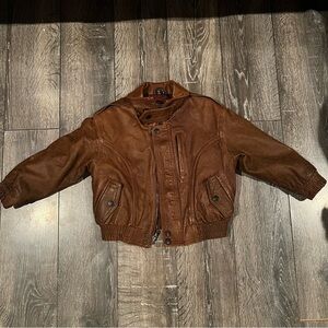 Vintage Wilda Kids Genuine Leather Jacket Size Small